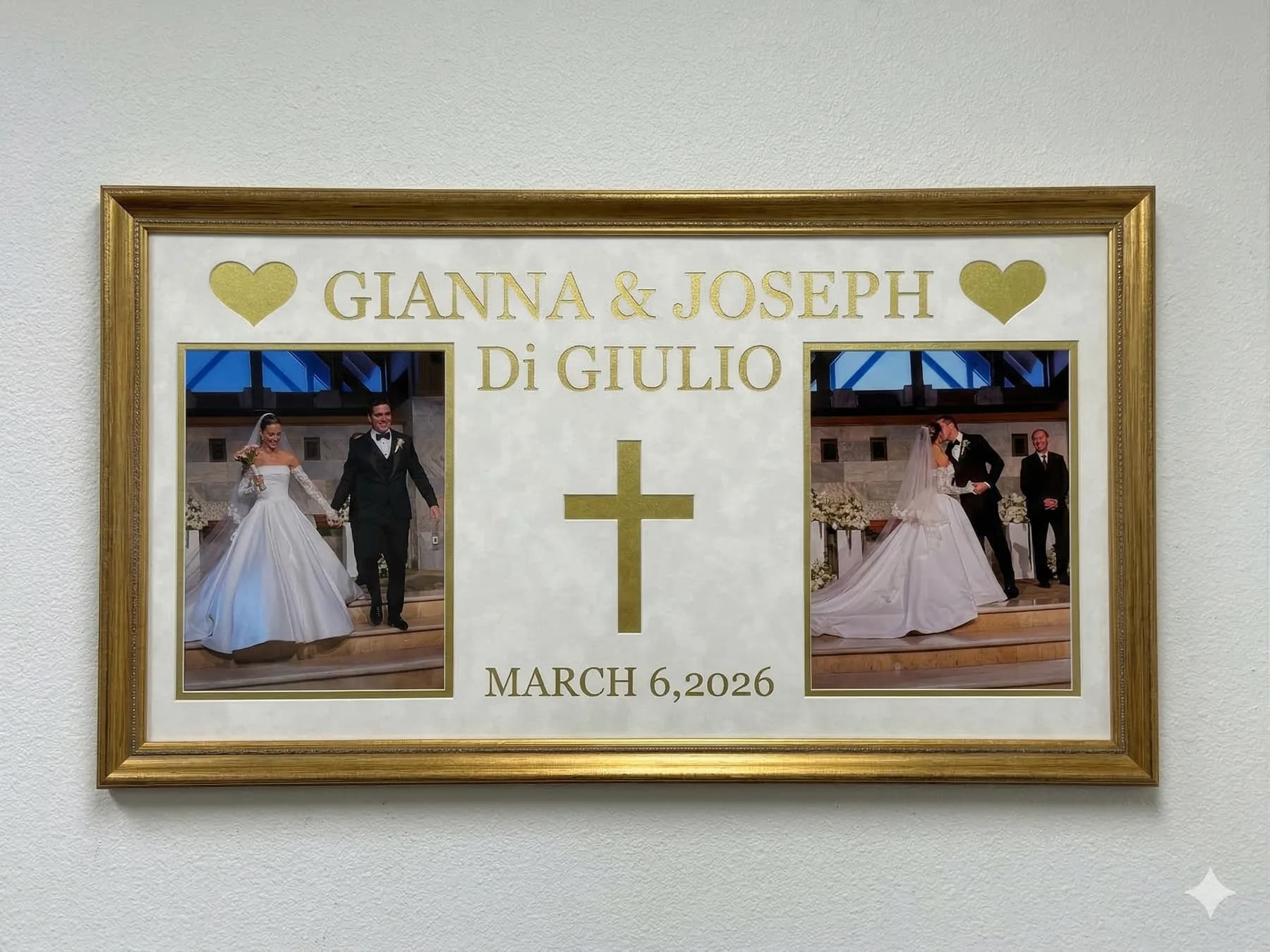 Custom framing for vows, bouquets, invitations, and wedding keepsakes.